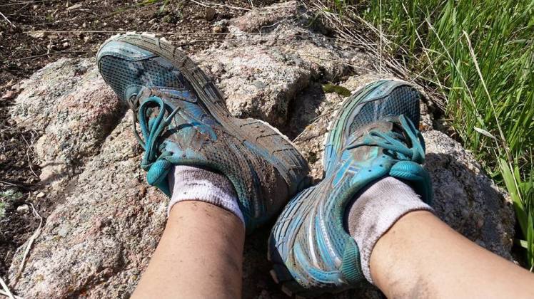 This Dirty 30 course was even dirtier than usual, thanks to Muddy May. After a soak and a scrub, my toes still aren't clean.