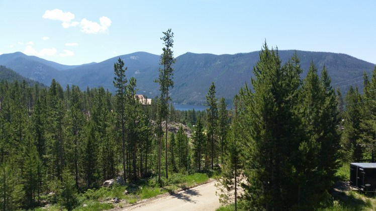Grand Lake, the half-way point. The cabin on the left is Shadowcliff, where I stayed for my writers’ retreat six years earlier. I was carrying a credit card in case I was too exhausted at this half-way point to return, but I resisted the temptation to bail-out.