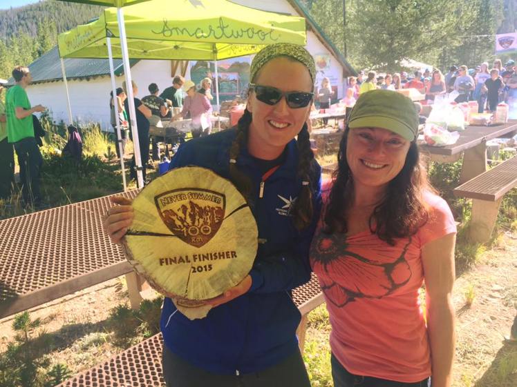At the award ceremony with Renee, friend and pacer, and the Final Finisher Award.